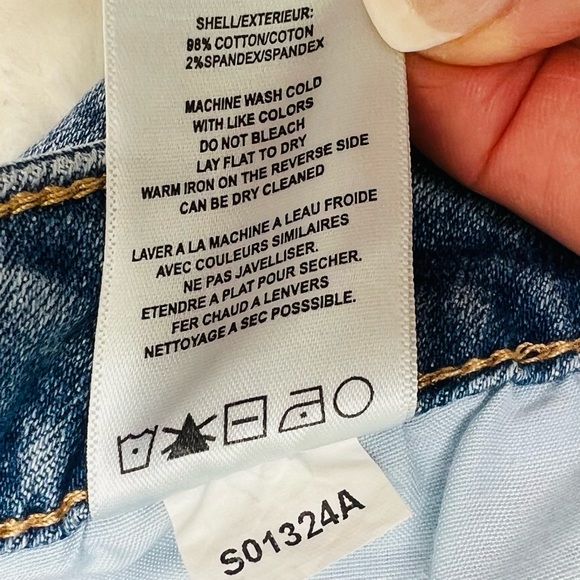 VIGOSS ACE High Rise Frayed Hem Jean Shorts Light Blue Wash Size 31 = 7 - Picture 10 of 11